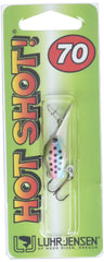 Luhr-Jensen Hot Shot 70 Rainbow Trout treble hooks close-up for durability