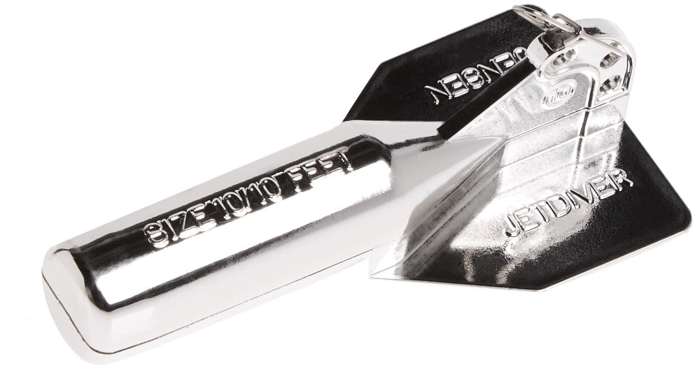 Luhr Jensen Jet Diver Silver 10ft front view highlighting its durable finish for river back-trolling.