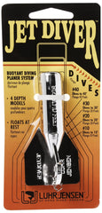 Luhr Jensen Jet Diver Silver 10ft packaging highlights ready-to-use trolling tool.
