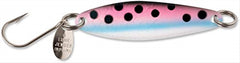 Luhr Jensen Needlefish Rainbow Trout Nickel Back lure for versatile trolling and added flash.