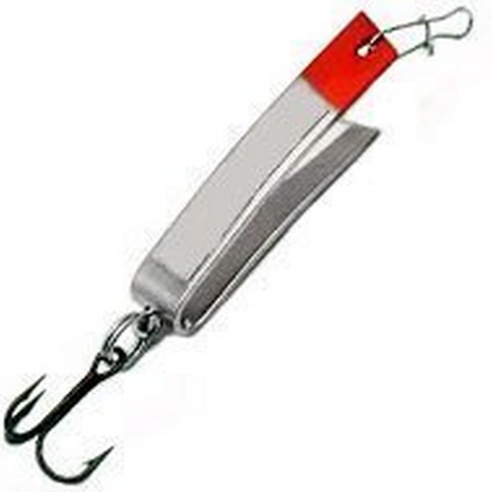 Luhr Jensen Super Duper nickel/red head lure for trout with lifelike swimming action