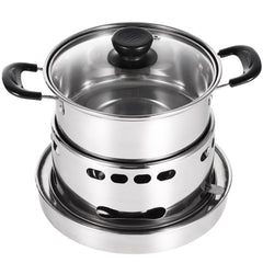 LUMINFLY compact portable stove with pot packed in a backpack