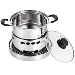 LUMINFLY stainless steel cooker camping stove shown for durable outdoor meals