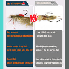 Saltwater and freshwater corrosion-resistant shrimp hooks