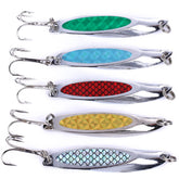 Lumista fishing spoons box with trout lures for versatile freshwater fishing.