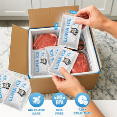 Luna Ice leak-free gel packs provide mess-free cooler use