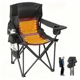 LunaHush heated chair back view offers ergonomic support for all-day camping comfort