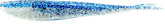 Lunker City Fin-S Fish 4 in silver with blue ice for saltwater lure presentations.