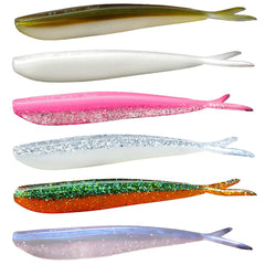 Lunker City Fin-S Fish 5.75 wobbly tail shows minnow-like action.