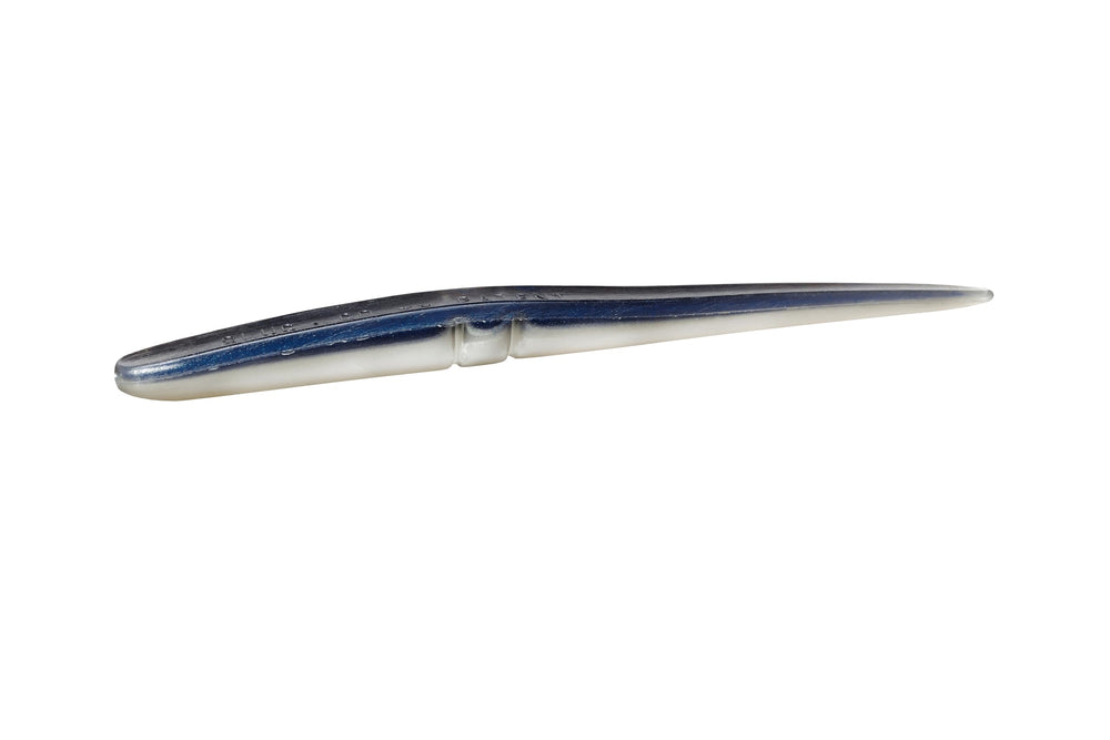 Lunker City Slug-Go 7.5-inch Alewife lure in action for bass in fresh and saltwater.
