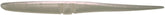 Lunker City Slug-Go 9inch bass lure in Albino Shad showing slender profile for erratic action