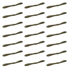 Lunker City Spanky Worm 5" green pumpkin, 3-pack, ideal for wacky rig bass fishing.