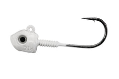 Lunker City Titan HD jig head in White Shad improves swimbait control and robust hookups.