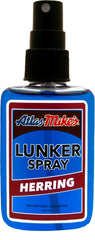 Lunker Spray applied to fishing lure for scent enhancement
