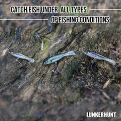 LUNKERHUNT fast-sinking ice jig designed for quick depth reach and control.