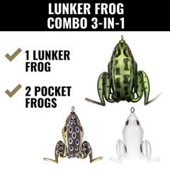 Lunkerhunt Lunker Frog swimming legs extend during retrieve for action