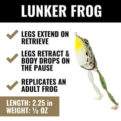 Lunkerhunt Pocket Frog lures offer versatile action near cover