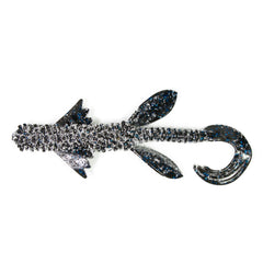 Lunkerhunt Spicy Dragon Bait blue/black 4-inch lure attracts bass and trout