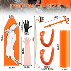 Lunmon deer drag sled orange blanket – high-visibility gear for safer tracking.
