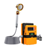 Luoxun-LX camping shower unit shown in compact form for easy portability.