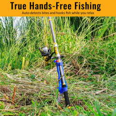 Velcro strap securing fishing rod in Luoyer rod holder