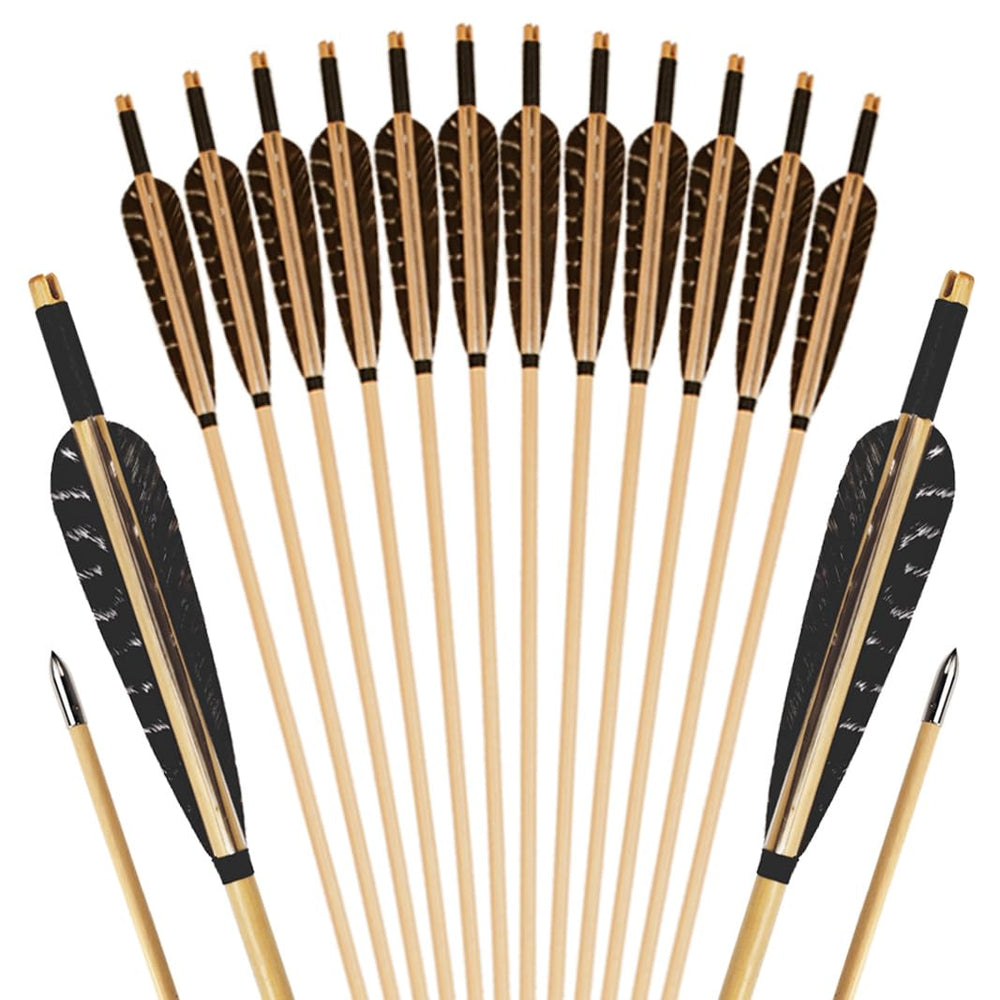 Luoyer archery arrows with wooden shafts offer precise traditional shooting