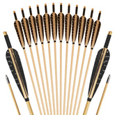 Luoyer archery arrows with wooden shafts offer precise traditional shooting
