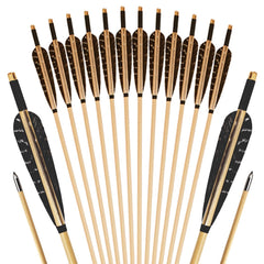 Luoyer archery arrows with wooden shafts offer precise traditional shooting