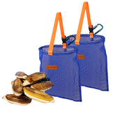 LUPUSH Clam Bag with Carabiner 2-Pack opened view showing coated mesh