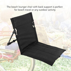 Luqeeg Beach Mat Lounge features padded shoulder strap for easy carry.
