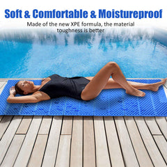 Luqeeg foam mat durable material withstands rugged outdoor conditions.
