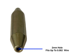 Close-up of brass lure body for musky/pike inline spinner