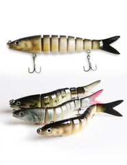 3PCS Realistic Multi-Jointed Lure – bass/trout close-up