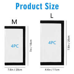 Large clear PVC lure wrap with hook-and-loop closure