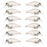 Unpainted 2.5-inch square bill crankbait blanks with 3D eyes included
