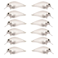 Unpainted 2.5-inch square bill crankbait blanks with 3D eyes included