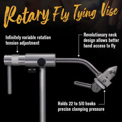 Side profile of LURELINK vise with pedestal base clamps