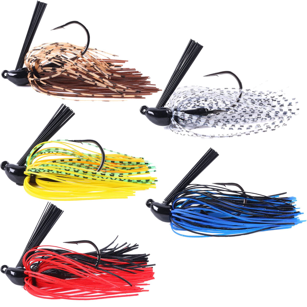 LURESMEOW Bass Jig with silicone skirt and weedless head