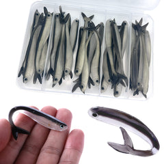 LURESMEOW paddle tail swimbaits box with 30 versatile soft lures for bass