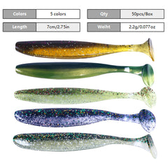 LURESMEOW paddle-tail swimbaits side view showing lifelike movement.