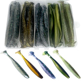 LURESMEOW 30-Piece Paddle Tail Swim Baits Box Set