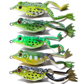 LURESMEOW topwater frog lure in action for bass and pike.