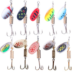 LURESMEOW Trout Spinner Baits Kit box view, organized for easy storage and quick access.