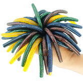 LURESMEOW 40pcs Senko-style worms in a box, organized for ready bass fishing.