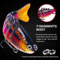 LURESMEOW ABS lure with two high-strength triple hooks for secure hooksets.