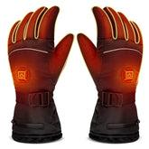 LUWATT heated gloves showing battery pack for extended warmth during outdoor activities