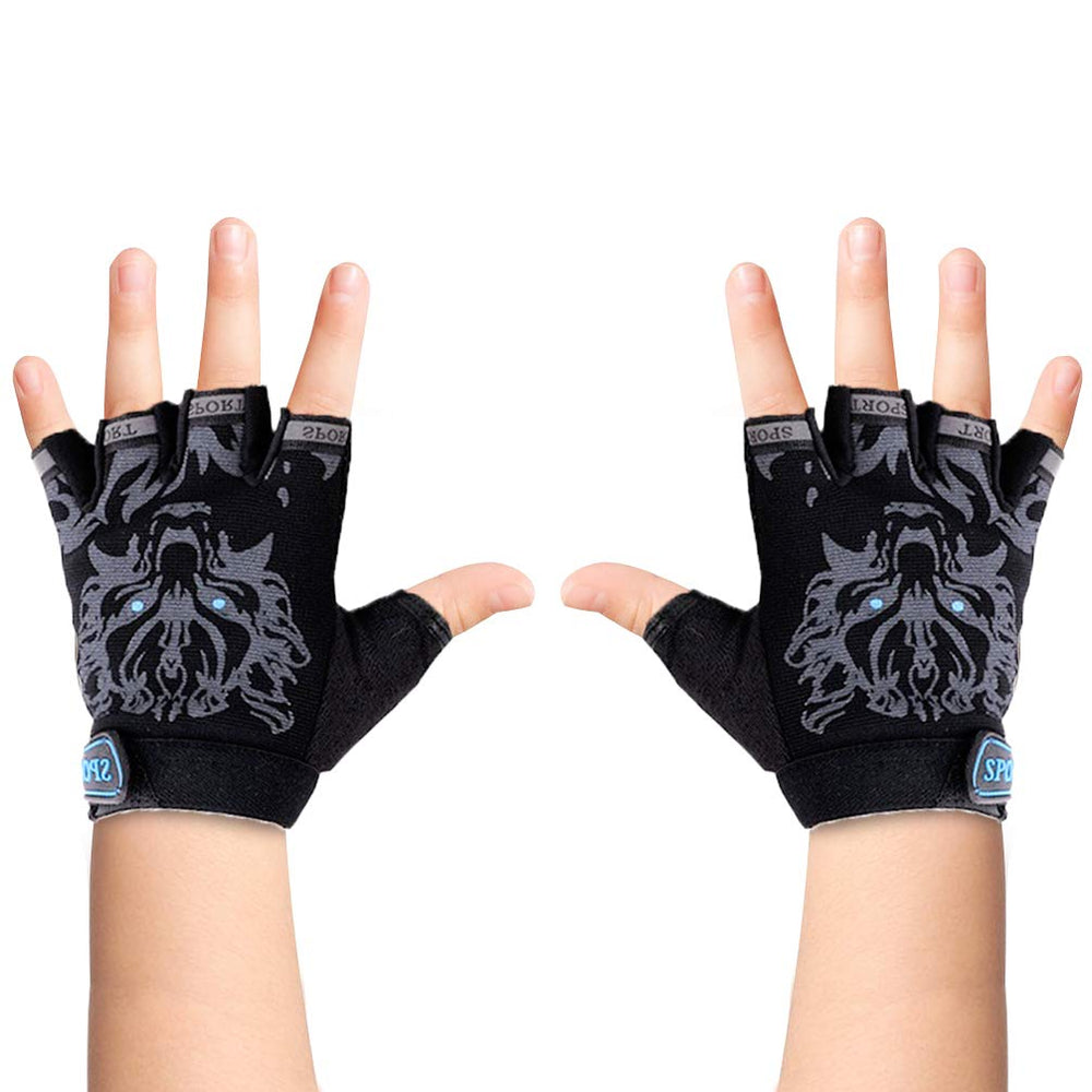 Luwint Kids Sport Gloves Black - front view