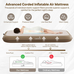 Luxchoice 1100 lbs ultra-support mattress minimizes sag for proper spinal alignment.