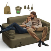 Luxchoice inflatable couch military-durability for rugged outdoor use.