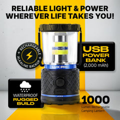 LUXPRO lantern with 360 Broadbeam and dial brightness control
